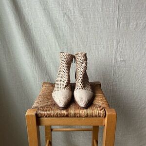 Free People Tan In The Loop Woven Booties